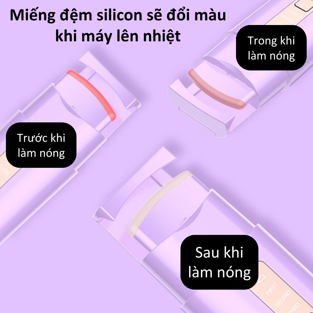 Máy Uốn Mi Nhiệt Thông Minh Tiện Lợi 3 Chế Độ Bấm Mi Cong Tự Nhiên Tại Nhà Dễ Dàng Nhanh Chóng Mang Theo Khi Ra Ngoài