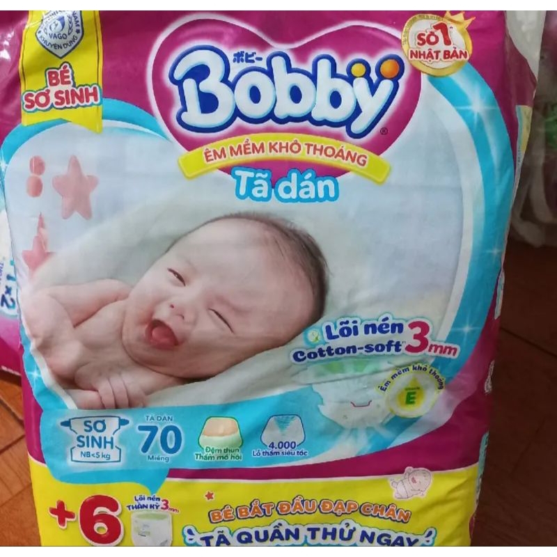Bỉm dán Bobby cho bé