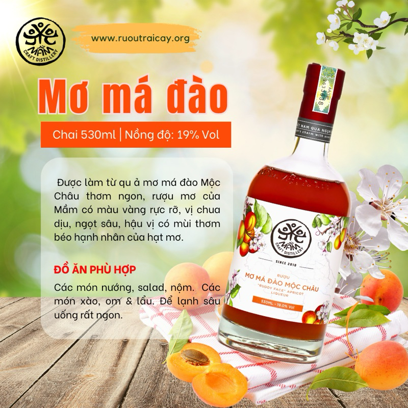 Rượu Mơ Má Đào - nước hoa quả lên men