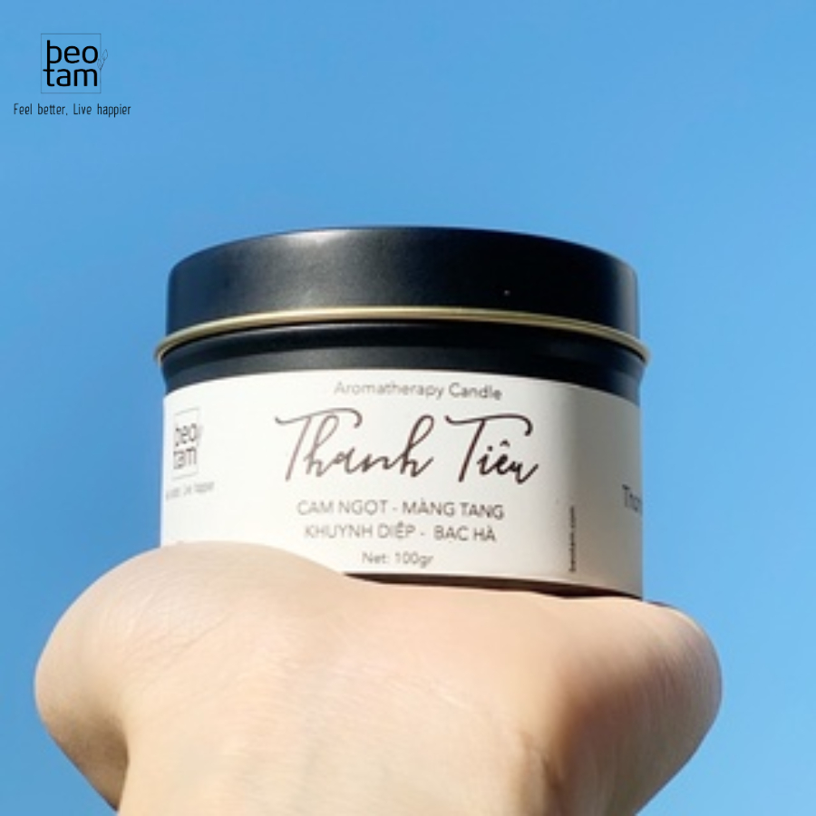 Nến thơm Thanh Tiêu Bèo Tấm, từ tinh dầu thiên nhiên, tạo không gian ấm cúng, thư giãn, hồi phục năng lượng 100g/ 200g