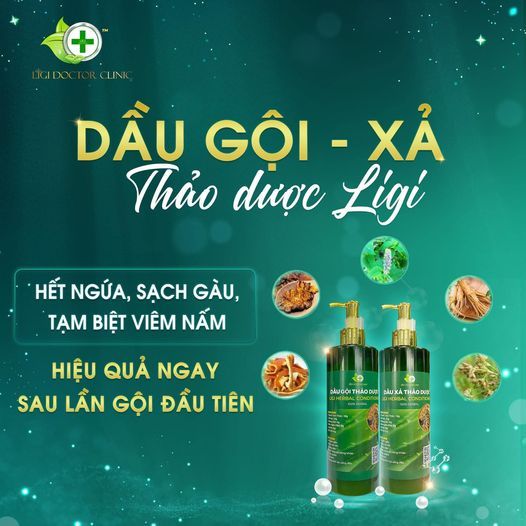✅CHÍNH HÃNG LIGI - DẦU GỘI XẢ THẢO DƯỢC sạch gàu giảm ngứa kích thích mọc tóc.