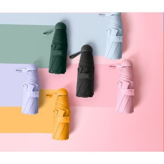 Ô gấp gọn mini bỏ túi che mưa, che nắng tặng hộp đựng ô