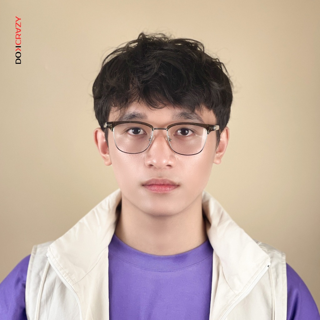 Gọng kính kim loại DOKCRAZY SANJI cao cấp nam nữ thời thượng phù hợp nhiều dáng mặt, chống ánh sáng xanh tia UV