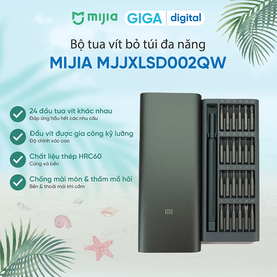 Bộ tua vít Xiaomi Mijia Wiha 24 đầu vặn vỏ hợp kim nhôm - Sửa cửa, đồ chơi, điện thoại, máy tính, thiết bị gia dụng