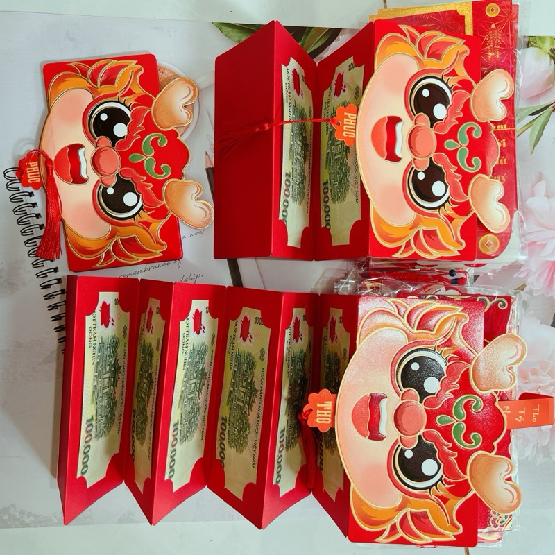 Lì Xì Xếp Nằm Ngang 2 Ngăn 6 Ngăn Mẫu Mã Đẹp Lạ Hot Hit, Thời Thượng