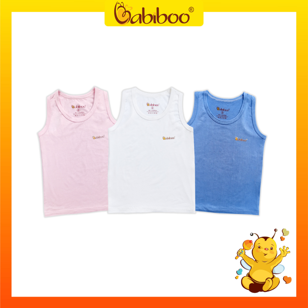 Áo ba lỗ cho bé trai BABIBOO vải viscise sợi gỗ mềm mịn thoáng mát (3.2-12kg) BTK16