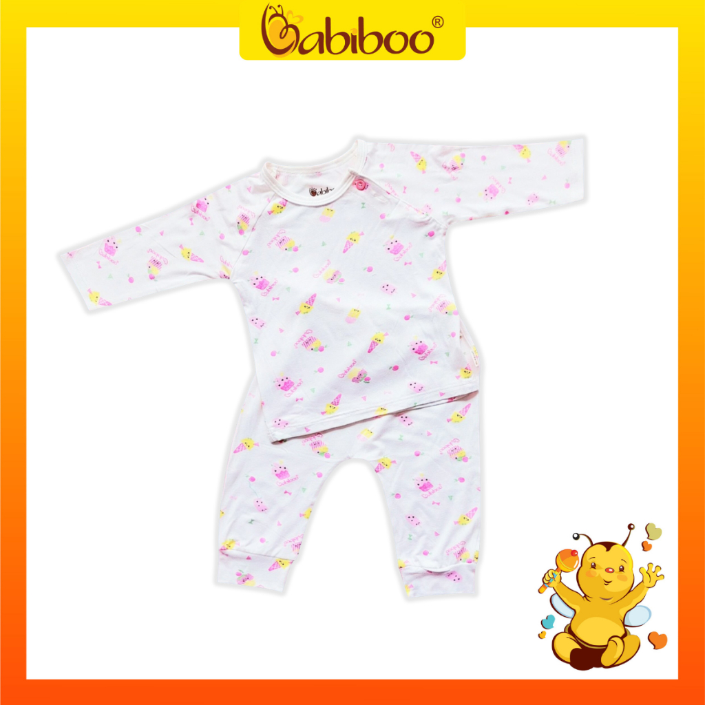 Bộ dài tay bé trai, bé gái BABIBOO chất Vải Viscose sợi gỗ, êm ái & mềm mịn ( 3,2 -12kg ) BTK32