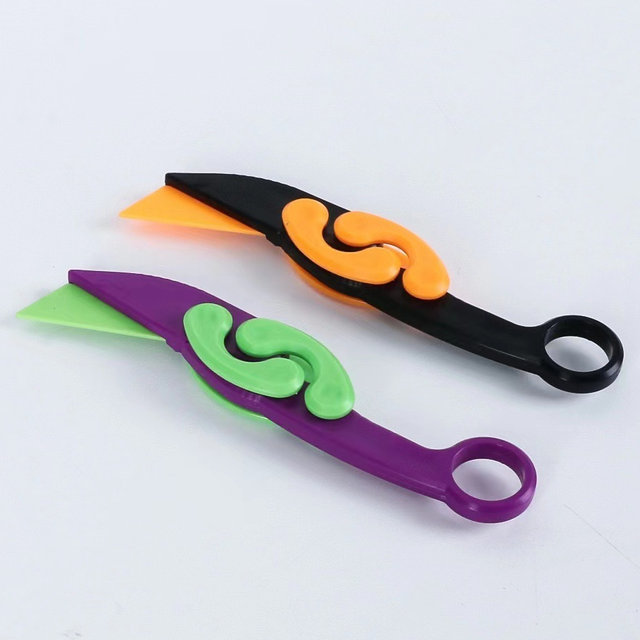 Đồ chơi dao cà rốt vô tri IN 3D mini gấp gọn hot hit, dao hoạt hình đồ chơi giảm Stress