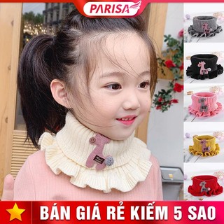 Khăn len giữ ấm cho bé kiểu chui đầu giả áo cổ lọ xinh xắn p2409