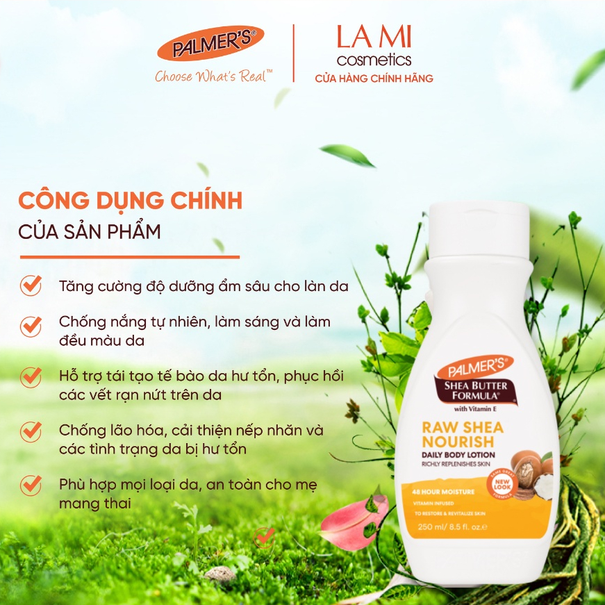 Sữa dưỡng thể giữ ẩm Bơ Hạt Mỡ Palmer's 250ml