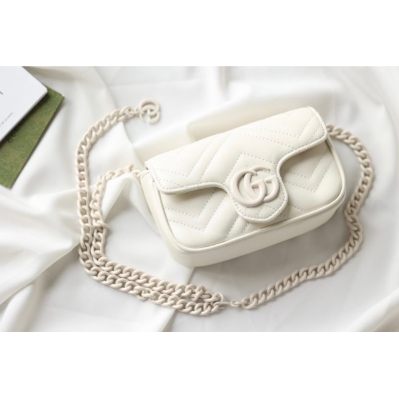 Túi xách nữ thời trang G/C MM sz17cm bản mới dây xích logo cực xinh kèm hộp Vip