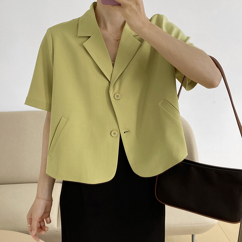 Blazer Nữ Tay Ngắn Một Lớp, Áo Khoác Vest Big Size AV12