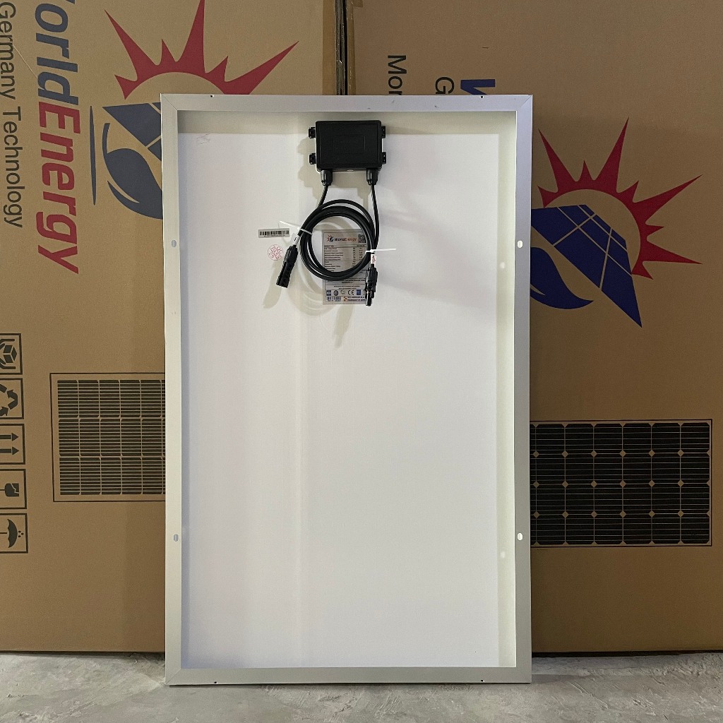 Pin năng lượng mặt trời mono 100w/18v WorldEnergy - tặng 1 cặp jack mc4 đơn