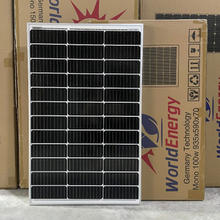 Pin năng lượng mặt trơi mặt trời mono 100w WorldEnergy - combo 2 tấm tặng 1 cặp jack mc4 đơn (hàng chính hãng, bảo h