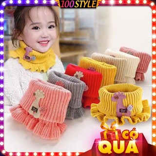 Khăn Len Cổ Cho Bé Chui Đầu Giả Áo Cổ Lọ Giữ Ấm
