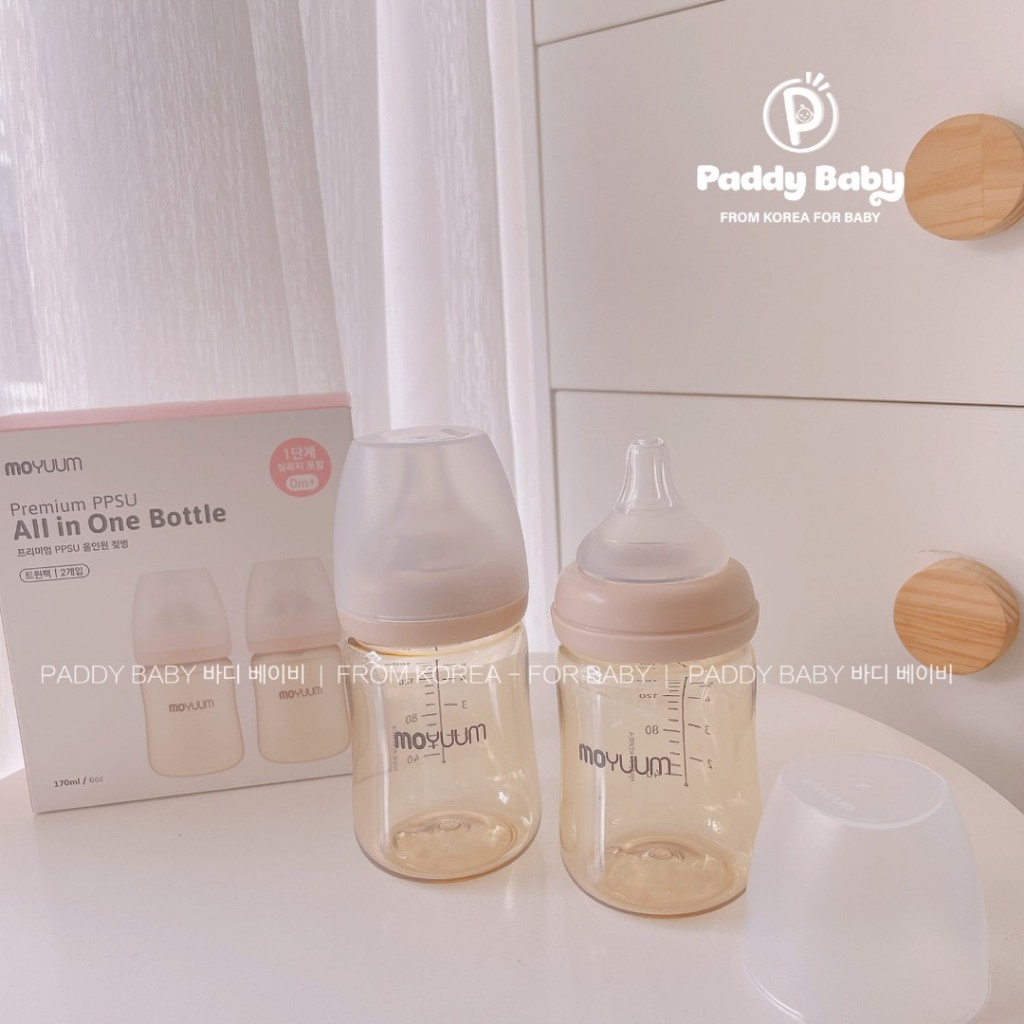 Bình sữa Moyuum PPSU Hàn Quốc 170ml tách set