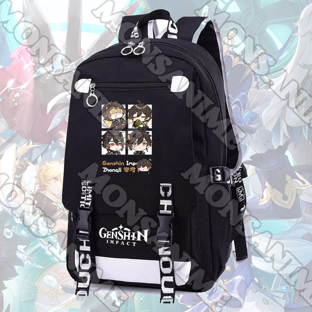 Balo nam nữ GENSHIN IMPACT ver Ô CỬA in hình game anime chibi cặp sách đi học tiện lợi thời trang
