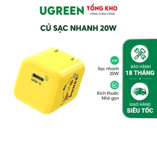 Củ sạc nhanh mini ugreen 20w cd249 cổng usb type-c| chân cắm us gập gọn| bảo hành 18 tháng 1 đổi 1 80947