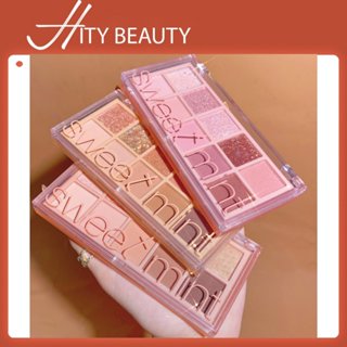  Bảng phấn mắt Sweet Mint 10 ô màu có độ bám cao lên màu chuẩn sắc nét - Hity Beauty 
