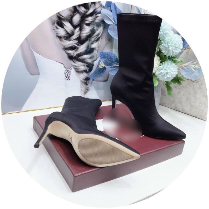 Boot chất thun gót nhỏ cao 9cm tôn dáng full size,full màu, hàng có sẵn.chất co giãn 4 chiều siêu bền.