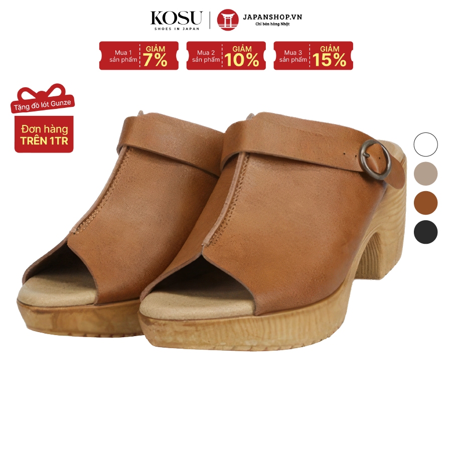 Giày sandal nữ cao gót 7,5cm Kosu 92150 dáng sang mang nhẹ chính hãng Kobe Nhật Bản