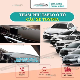 Thảm taplo cho xe Toyota ALTIS, Camry, Fortuner, Innova, Cross chính hãng MINCAR hoặc bằng nhung, Da vân cacbon