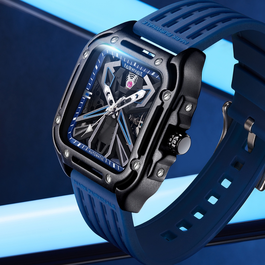 Đồng Hồ Nam Chính Hãng Mark Fairwhale FW024 Size 44mm Dây Đeo Silicone Chống Nước 30m Vẻ Đẹp Hoàn Mỹ Thanh Lịch Tinh Tế