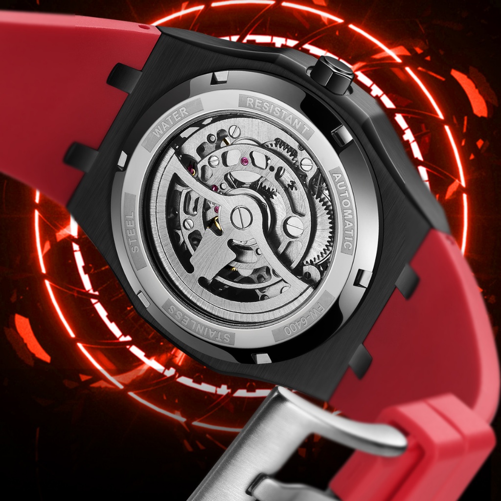 Đồng Hồ Cơ Nam Lộ Cơ Chính Hãng Mark Fairwhale FW019 Size 42mm Fw019,Đồng Hồ Nam Máy Cơ Automatic Chống Nước 3 ATM