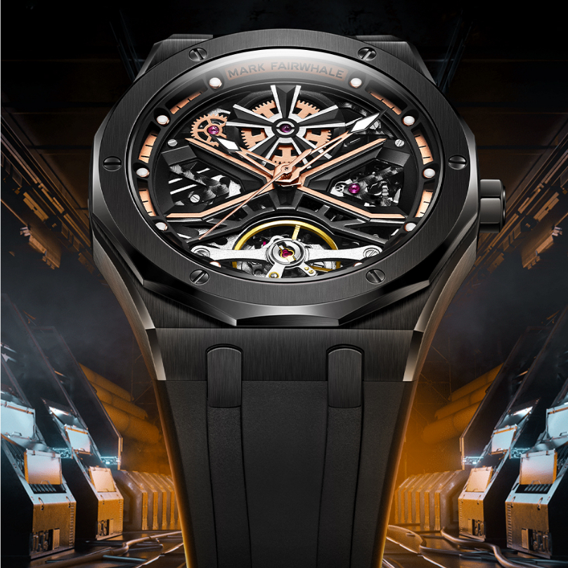 Đồng Hồ Cơ Nam Lộ Cơ Chính Hãng Mark Fairwhale FW019 Size 42mm Fw019,Đồng Hồ Nam Máy Cơ Automatic Chống Nước 3 ATM