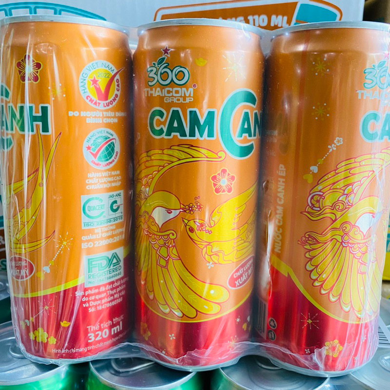 LỐC 6 LON COCA - STING -TWISTER - BÒ HÚC- ME BÍ CHANH DÂY 360