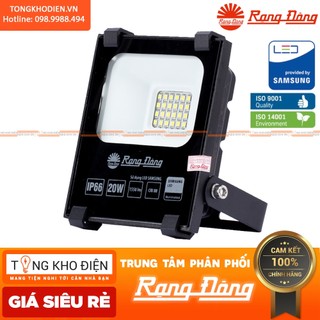 Đèn pha LED 20W Rạng Đông IP66, chống bụi, chống nước, chipLED Samsung