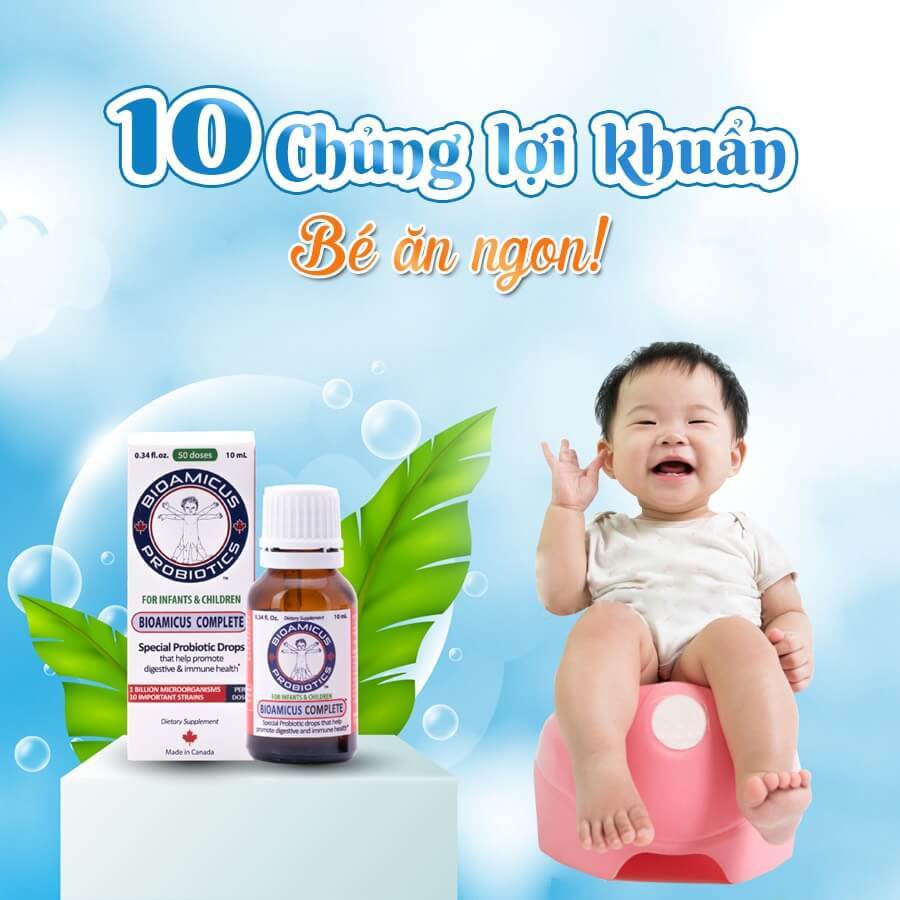 Men Vi Sinh 10 Chủng Bioamicus Complete Hỗ Trợ Tiêu Hóa Cho Bé Yêu - HÀNG CHÍNH HÃNG