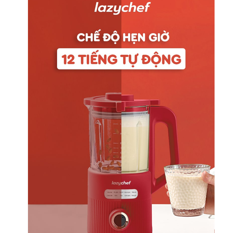 Máy Xay Nấu Sữa Hạt 9in1 LazyChef 1200ml LC02SH, Hàng Chính Hãng, Bảo Hành 2 Năm