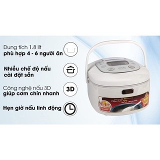 Nồi cơm điện tử sharp 1.8 lít ks-th18-gl