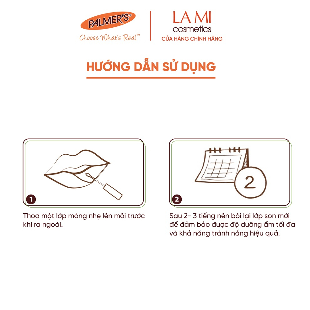 Son dưỡng ẩm Bơ Hạt Mỡ ngăn ngừa thâm môi Palmer's 4g