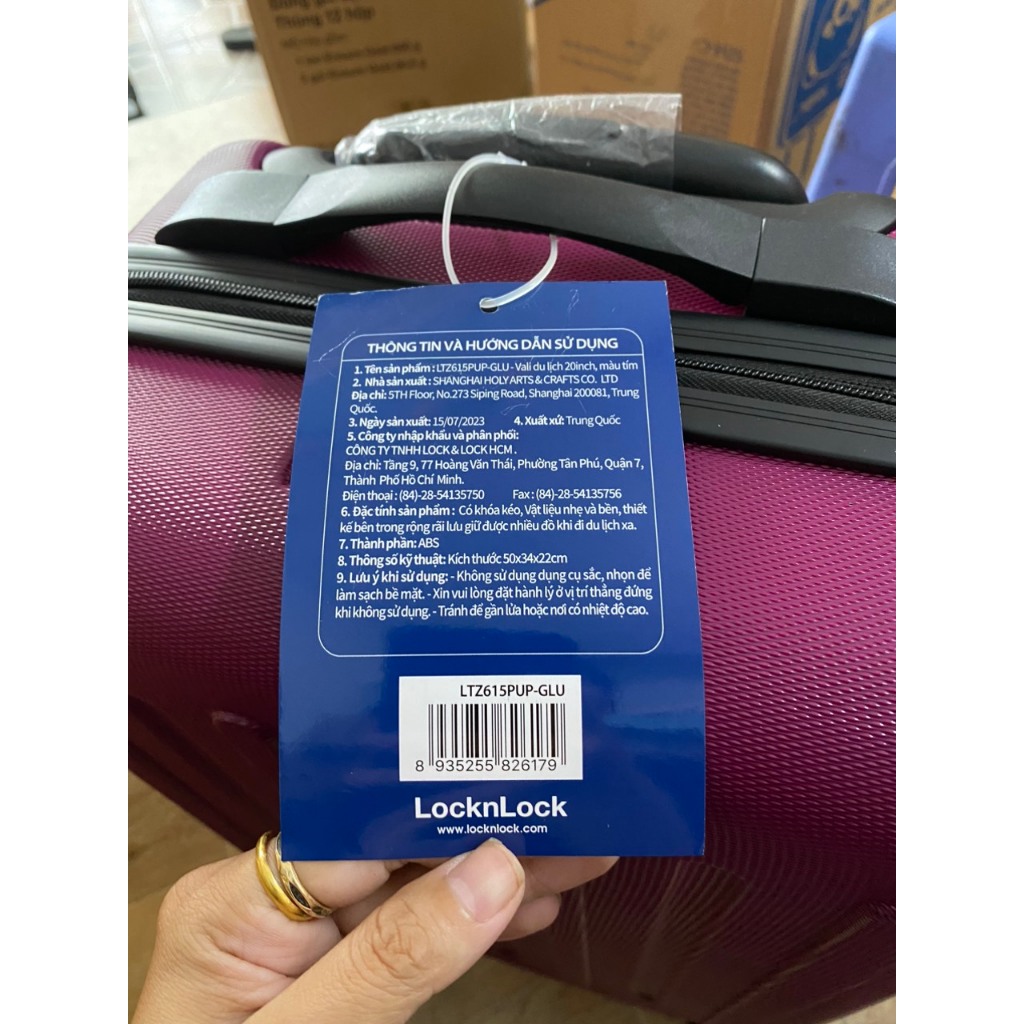 VALI  DU LICH CAO CẤP 20INCH QUÀ TẶNG SỮA GLUCERNA