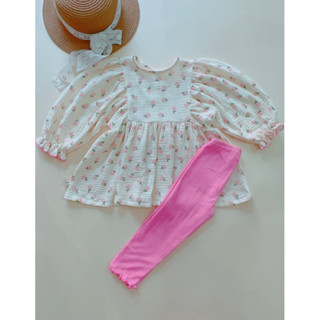 Đồ bộ set đồ áo baby doll quần legging Tây babycloset cho bé gái