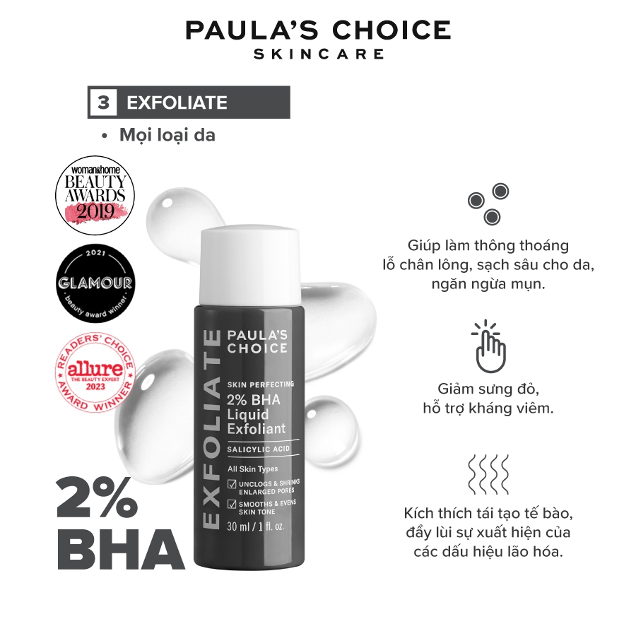 Dung dịch loại bỏ tế bào chết Paula's Choice 2% BHA 30ml - 2016.1