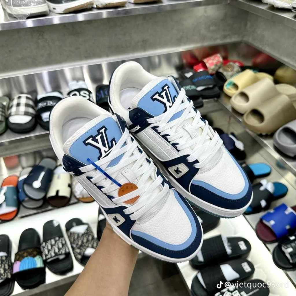 Giày LV Trainer, Louis Vuitton Trainer Black White, Giày LV Louis Vuitton HÀNG CAO CẤP