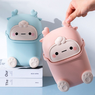 Thùng Rác Mini Để Bàn Có Lắp Đậy - Sọt Rác Nhựa Mini Để Phòng Hình Robot