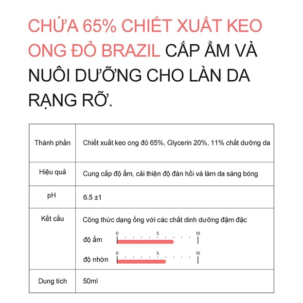 Huyết thanh tinh chất keo ong đỏ 65% 50ml Derma Factory bổ sung dưỡng chất cho làn da mịn màng và săn chắc Daily Beauty