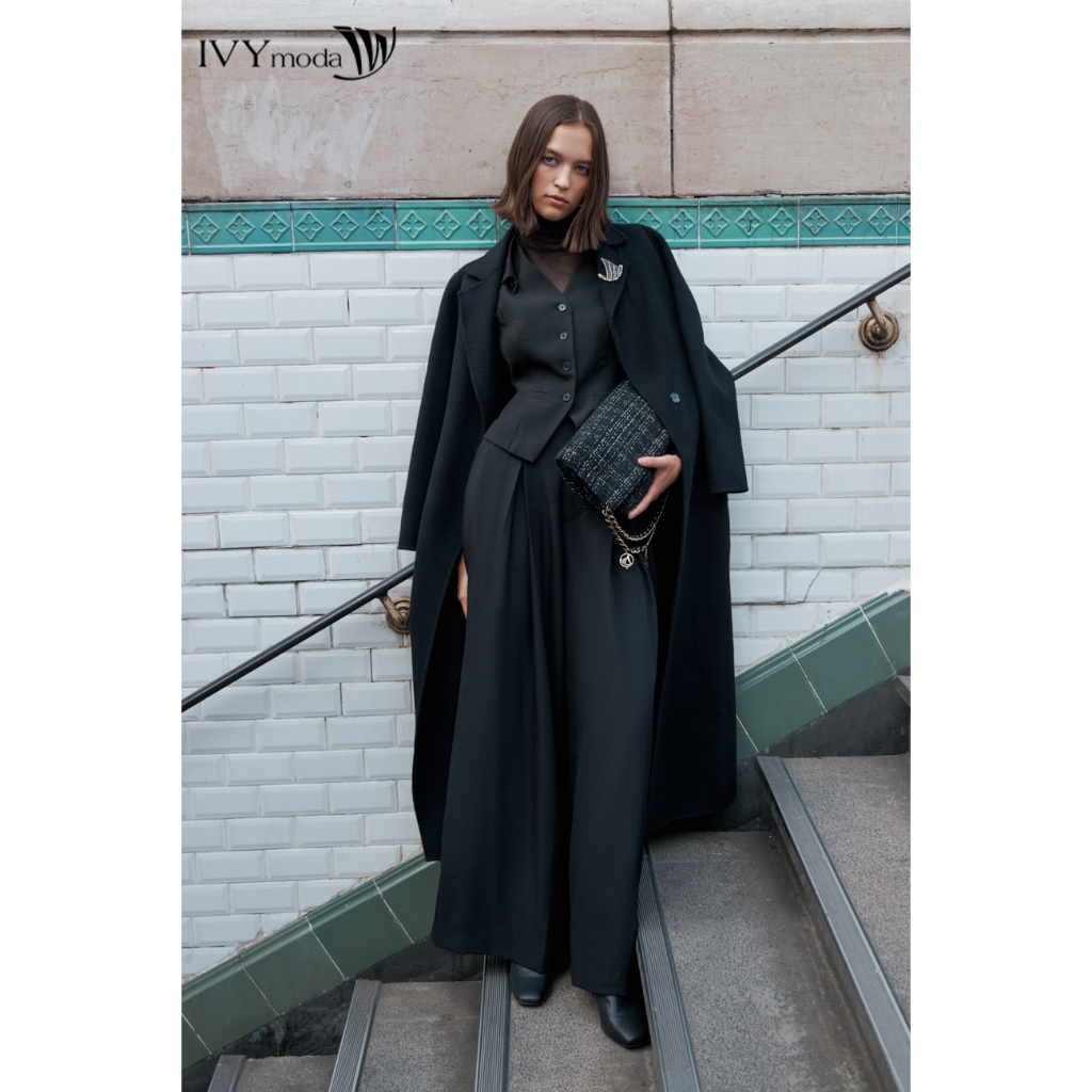 Tana Pants - Quần suông cách điệu nữ IVY moda MS 22B9559