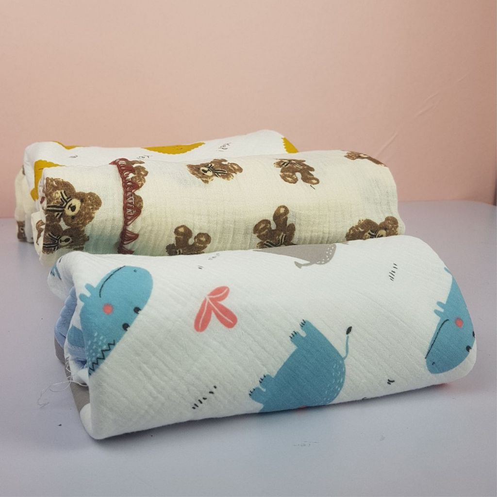 Khăn Tắm Sợi Tre Muslin Đa Năng Kentuti KT 90x140cm Cho Bé Với 4 Lớp Dày Dặn, Mềm Mại, Thấm Hút Tốt