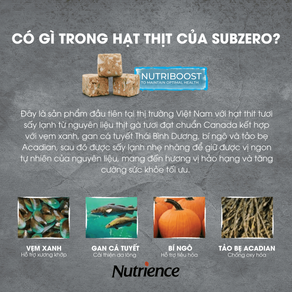 Nutrience Subzero - Thức Ăn Hạt Topping Thịt Sấy Cao Cấp Cho Mèo Bao 5Kg - Made in Canada