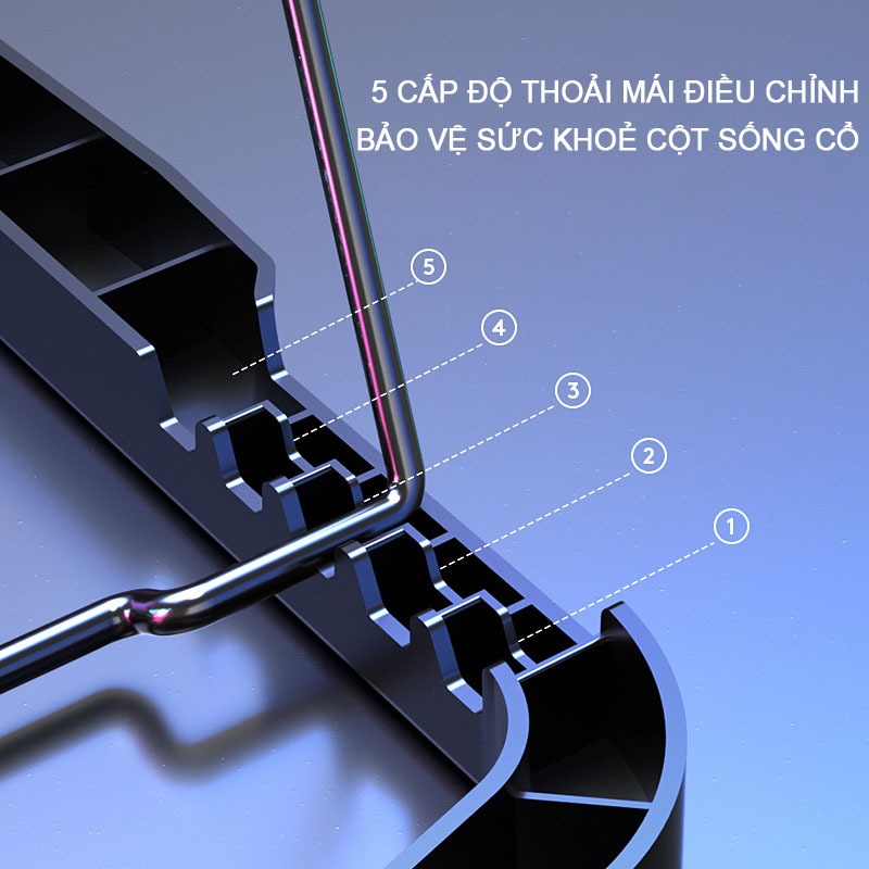 Quạt tản nhiệt laptop mát máy tính cực nhanh tránh gù lưng cho gaming văn phòng game thủ