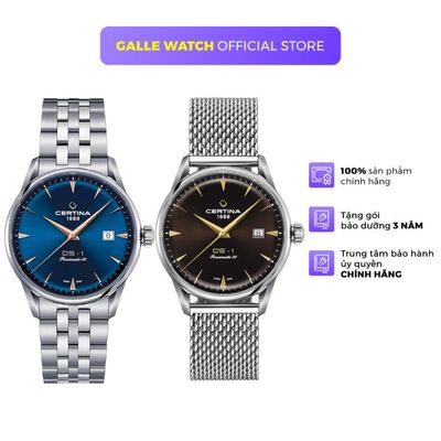 Đồng hồ cơ nam Certina C029.807.11 kính Sapphire thời trang, chống nước 10ATM, dây thép đeo tay cao cấp, chính hãng