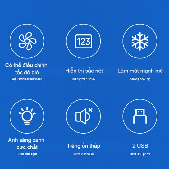 Quạt tản nhiệt laptop mát máy tính cực nhanh tránh gù lưng cho gaming văn phòng game thủ
