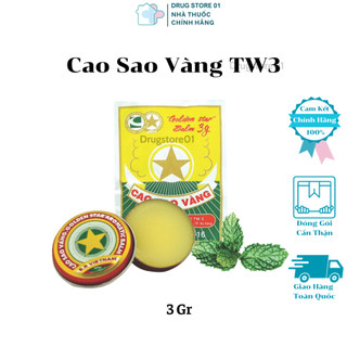 Cao sao vàng gói 10 lọ x 3g tw3 golden star balm 3g