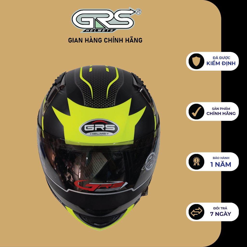 Mũ bảo hiểm trùm đầu GRS A801k nhiều màu - hàng chính hãng