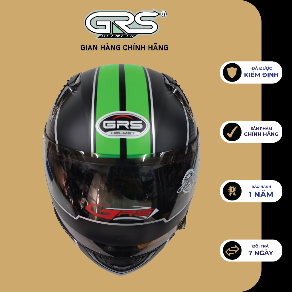 Mũ bảo hiểm trùm đầu GRS A801k nhiều màu - hàng chính hãng